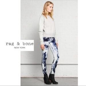 Rag & Bone Rivera Dye Tie Acid Wash Skinny Jeans sz 28
